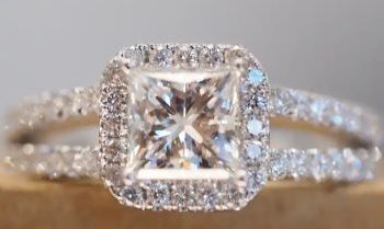 Silver plated CZ emerald cut Gemstone Rhinestone sizes 7,8,9,10