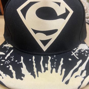Superman Black glow in the dark hat