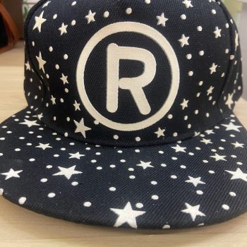 Glow in the dark black hat