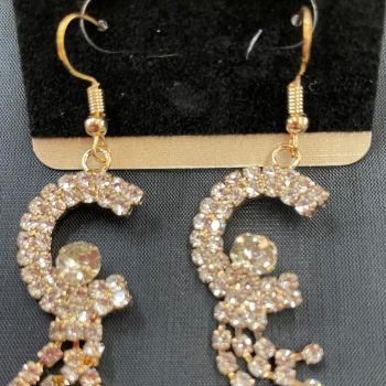CC inspired Gold dangling earrings