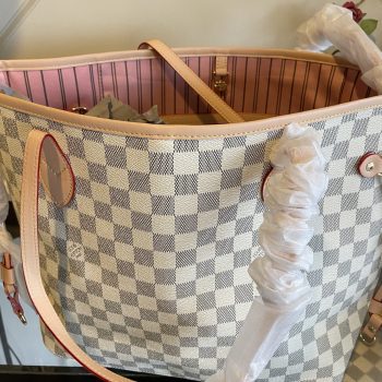 LV Inspired Checkered Crossbody Handbag "Neverfull" A-B
