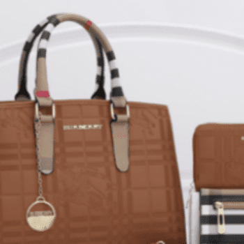 Burberry Inspired Hand Bag Crossbody w/Wallet and Wristlet H014