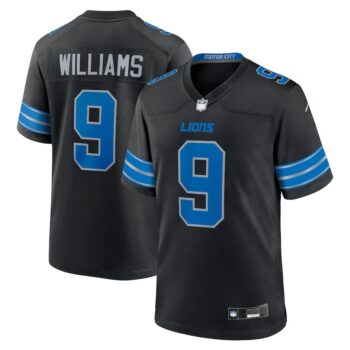 Black Detroit Lions Inspired Jers Williams NFL