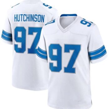 White Hutchinson Inspired Jers Lions