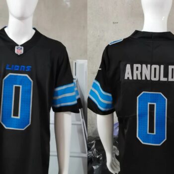 Black Arnold Detroit Lions Inspired NFL Jers