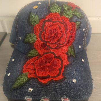 Ladies Rose Denim Hat