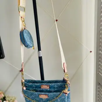 Denim Trio LV Inspired crossbody handbag