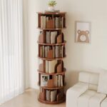 360 Degree Rotating Wooden Bookshelf